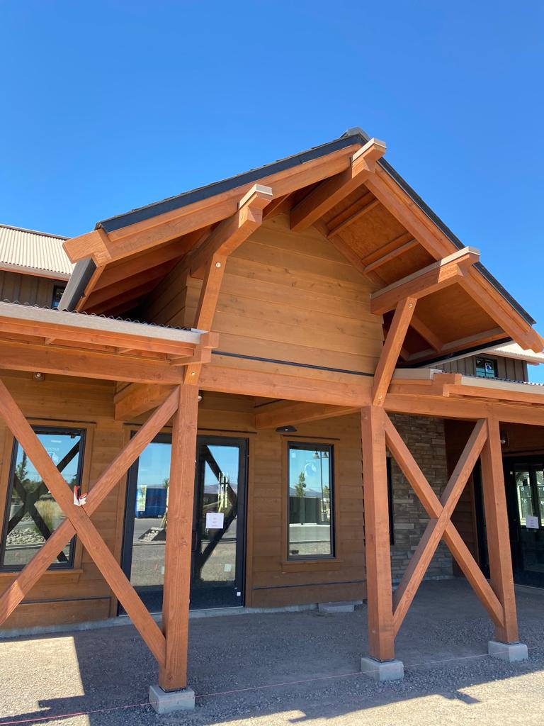 Timber-framed residential exterior